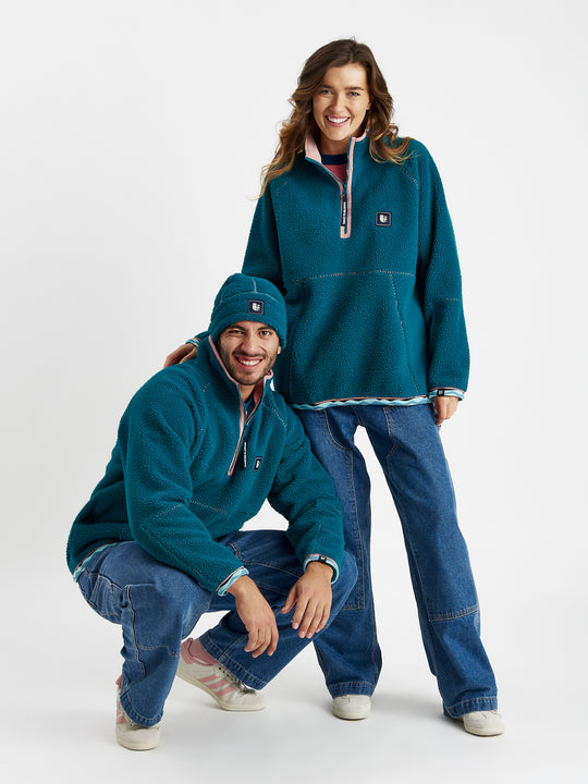 Fluffy Fleece Jacket with fleece lined side entry pockets for a warm cosy feel.
