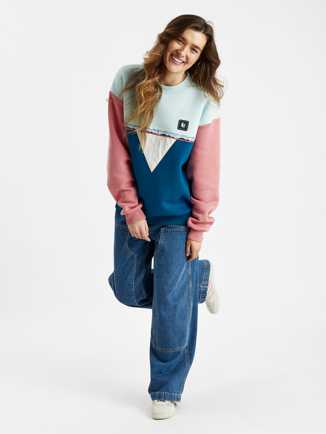 womens sweatshirt, over sized fit so you can wear casually or dressed up.