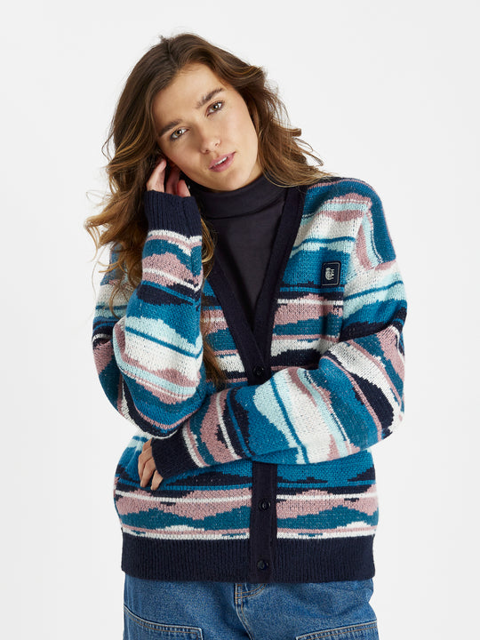 Womens all over print cardigan.