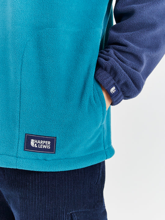 Unisex fleece jacket with classic Harper & Lewis colour block details.
