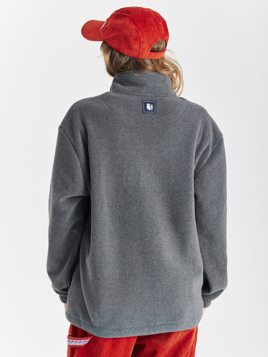 Womens grey fleece, Harper & Lewis branded badge featuring our classic logo.
