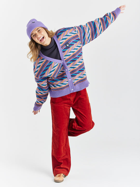 Womens knitwear styled with our Mills Corduroy trousers.