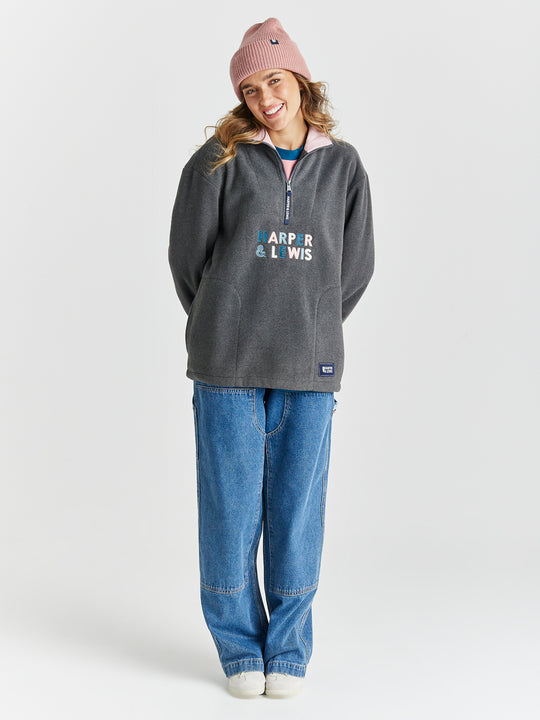 Brave the weather in this oversized polar fleece, with our classic navy details.
