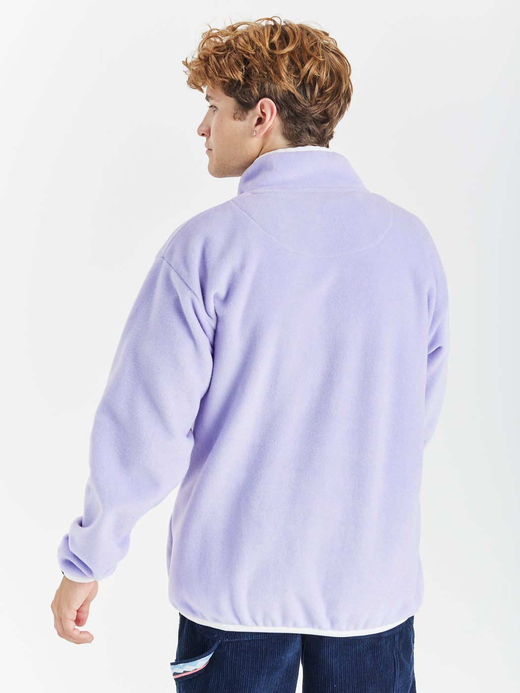 Harper & Lewis Peyton Popper neck fleece in our classic Lavender and subtle Badge logo on the chest.