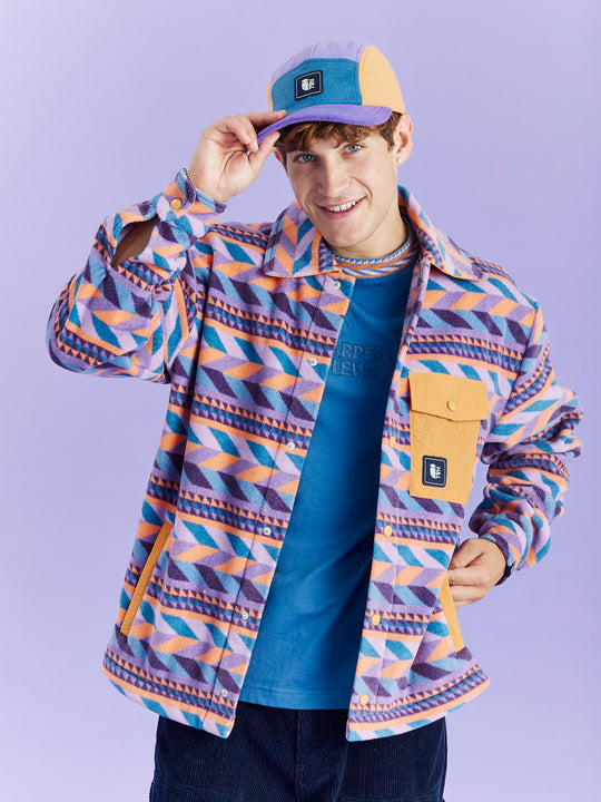 Harper & Lewis Greer Fleece Shirt, features a all over honeycomb inspired pattern including the colours of the season.
