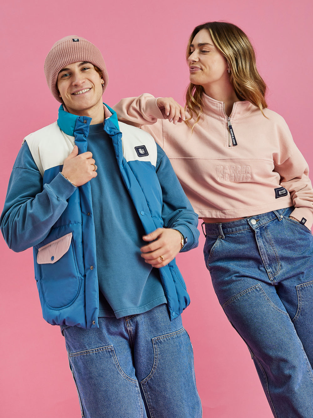 Camille Cropped 1/4 Zip Sweater Dusty Pink