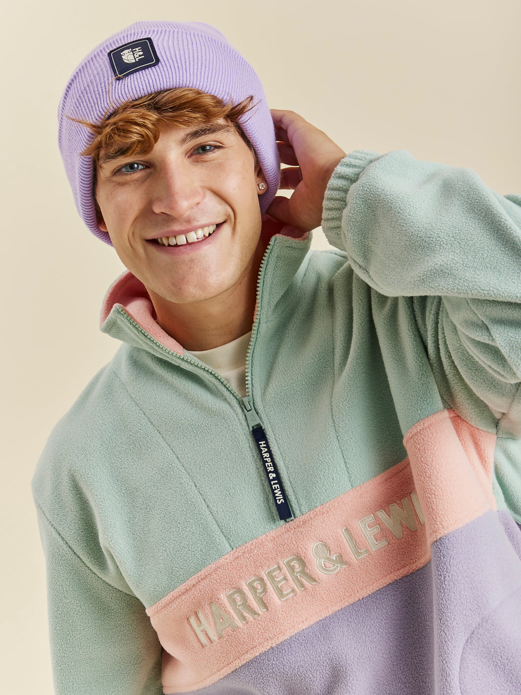 Retro inspired fleece in the colours of the season, perfect for cold weather to keep you warm and cosy.