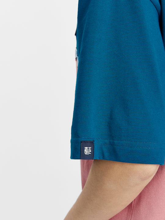 Small branded Harper & Lewis tab on the sleeve of the Alfie Tee.