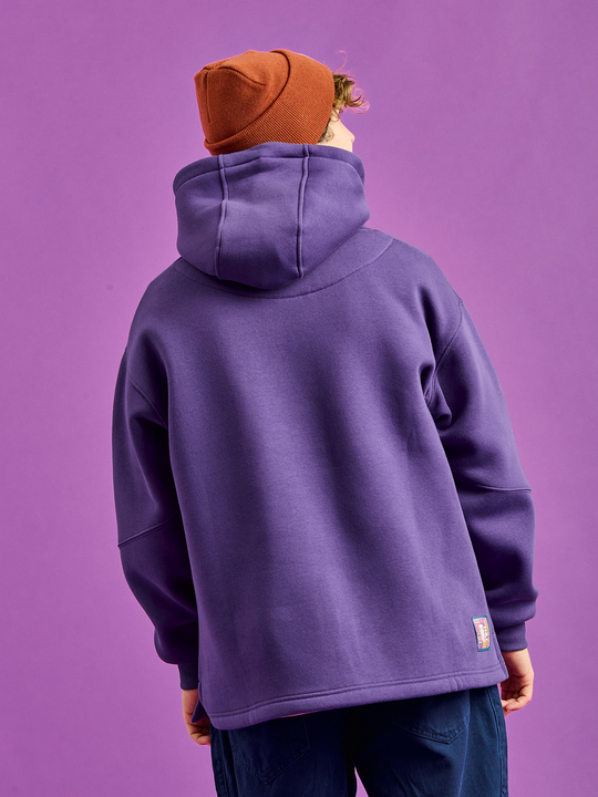 Back shot of the unisex Indiana Hoodie in purple.
