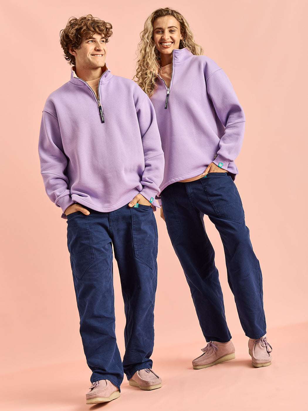 This 1/4 Zip Sweater combines a relaxed fit with premium details, making it perfect for casual layering or standalone wear.
