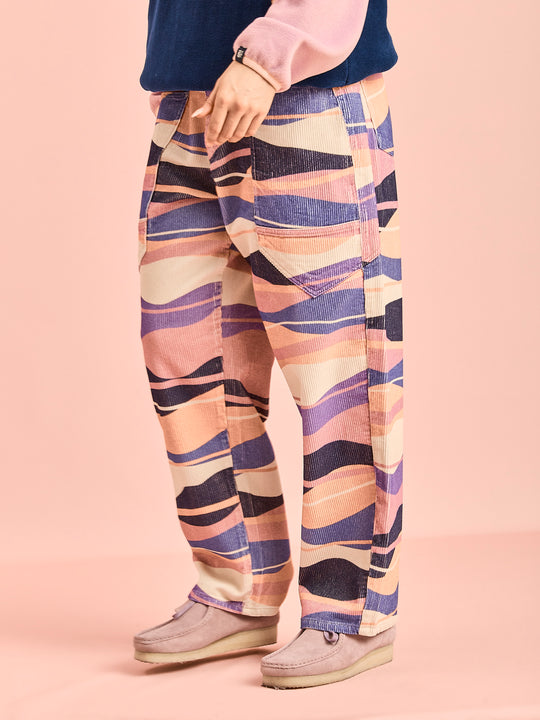 Model wearing the Darby trousers which have a relaxed fit 