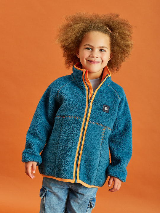 Kids Baylor Full Zip Sherpa Fleece