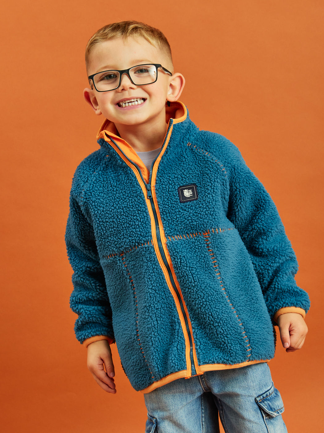 Kids Baylor Full Zip Sherpa Fleece