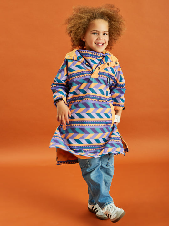 Kids Harley Retro Pattern Poncho