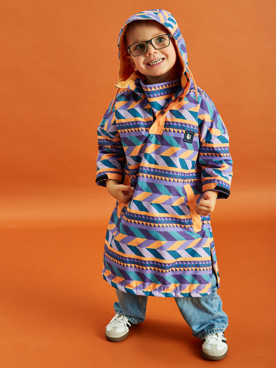 Kids Harley Retro Pattern Poncho