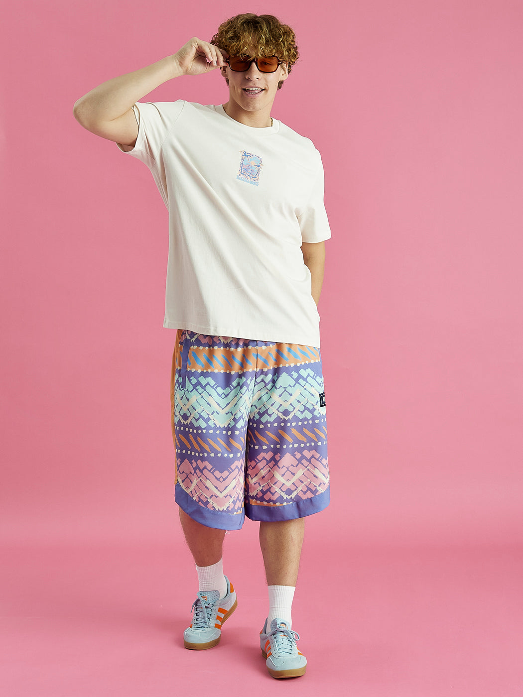 This unisex tshirt has set in sleeves and has a relaxed fit.