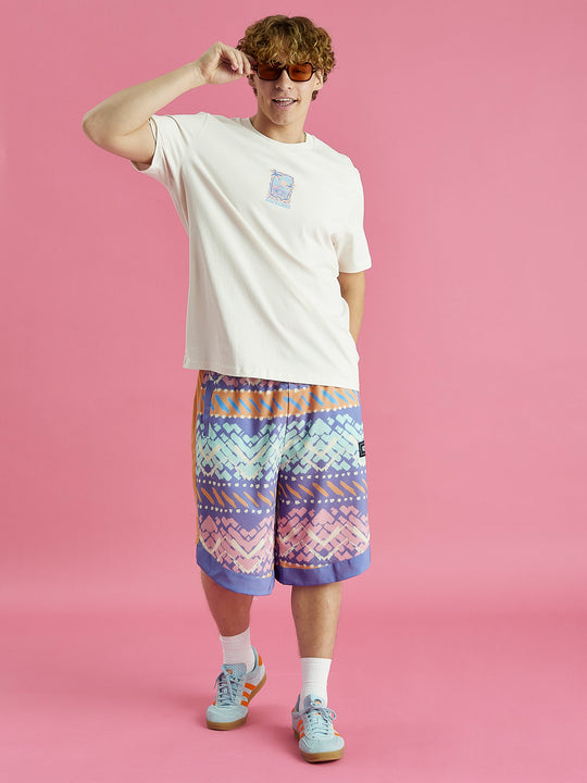 This unisex tshirt has set in sleeves and has a relaxed fit.
