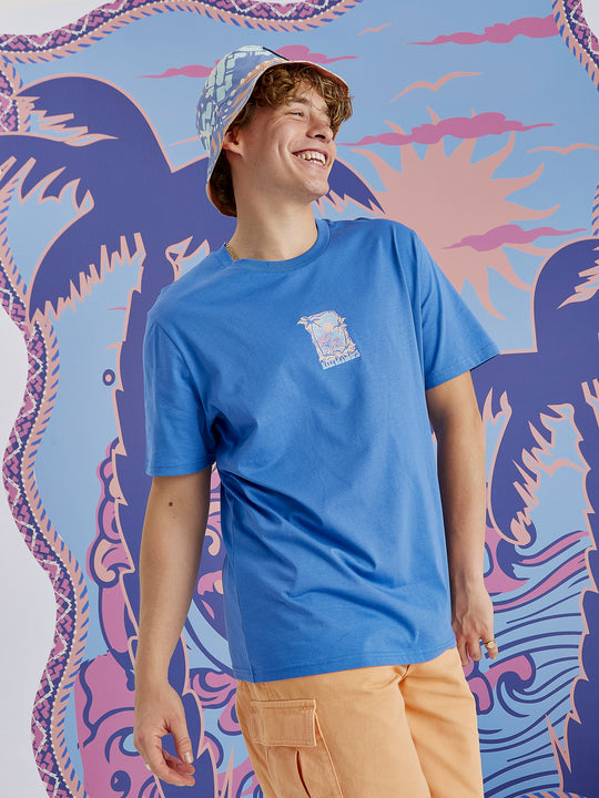 This unisex tshirt has set in sleeves and has a relaxed fit.