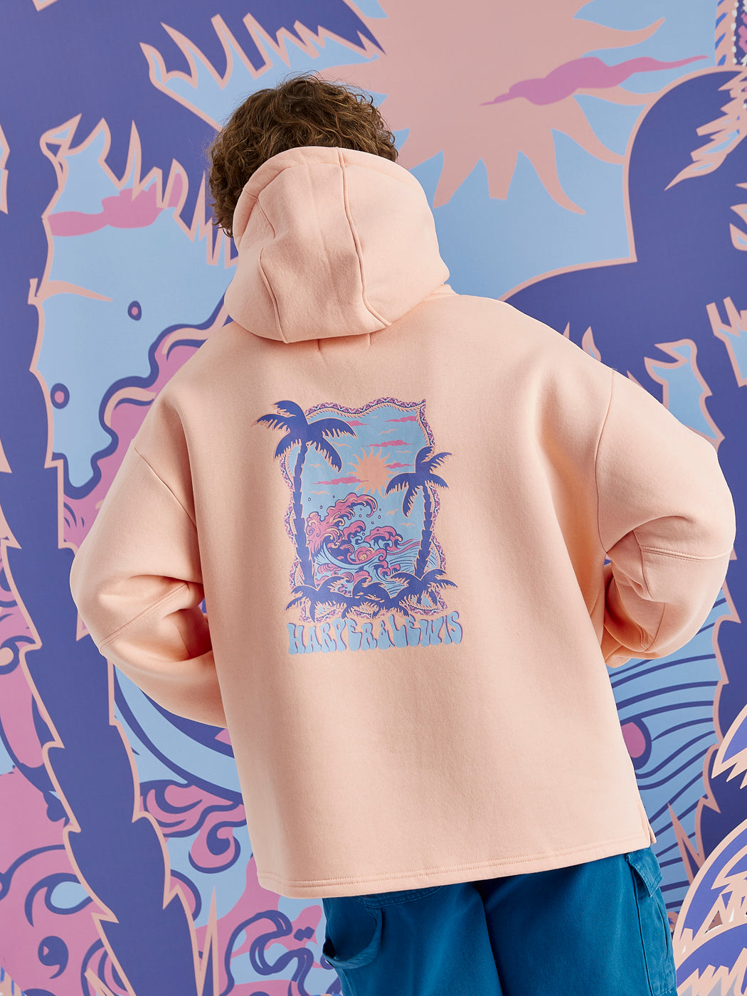 Cruz Oversized Hoodie Peach