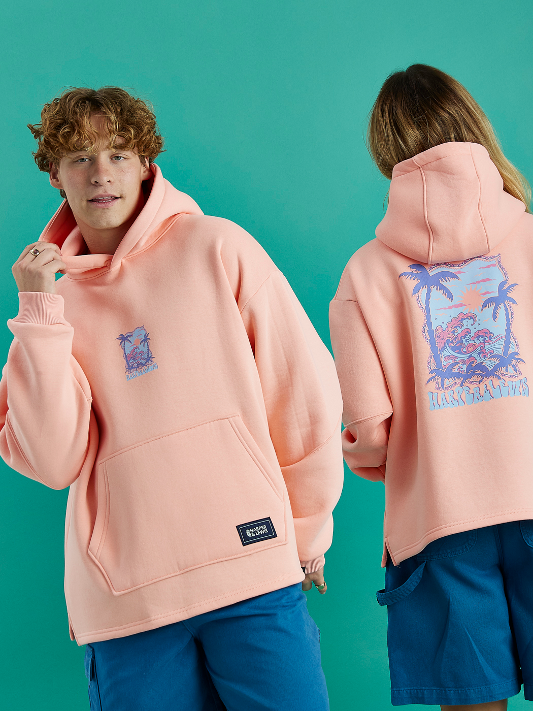Cruz Oversized Hoodie Peach