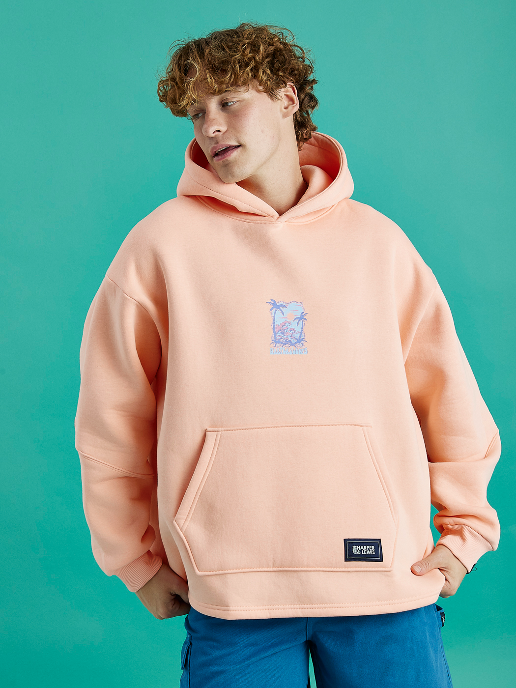 Cruz Oversized Hoodie Peach