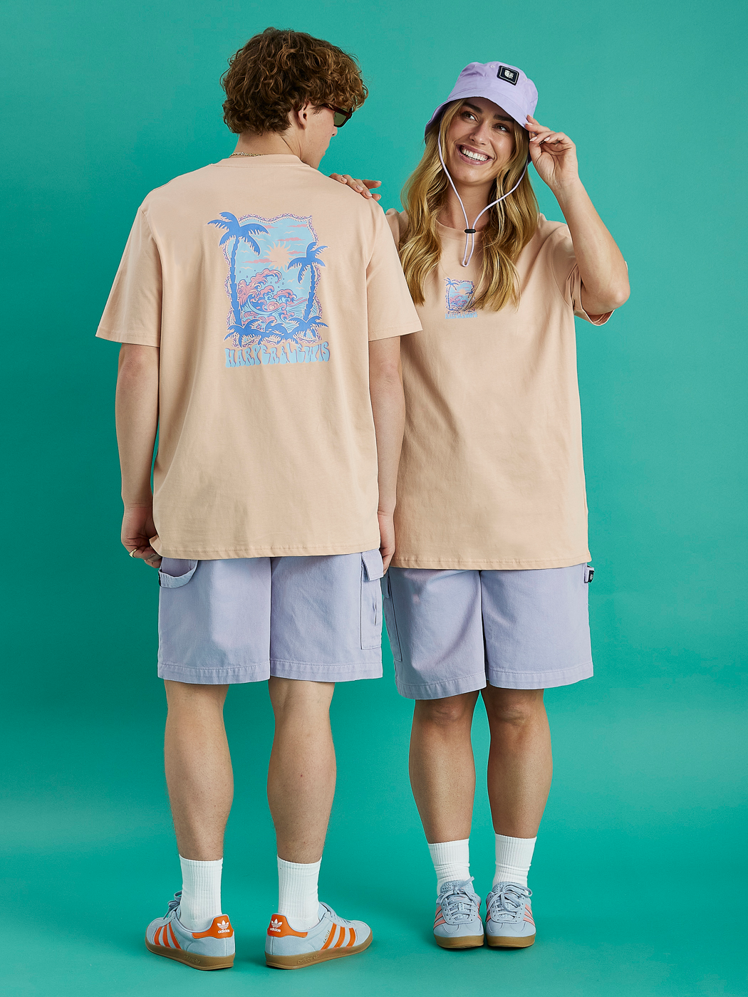 This tee features a big DTF graphic and a smaller DTF front graphic.