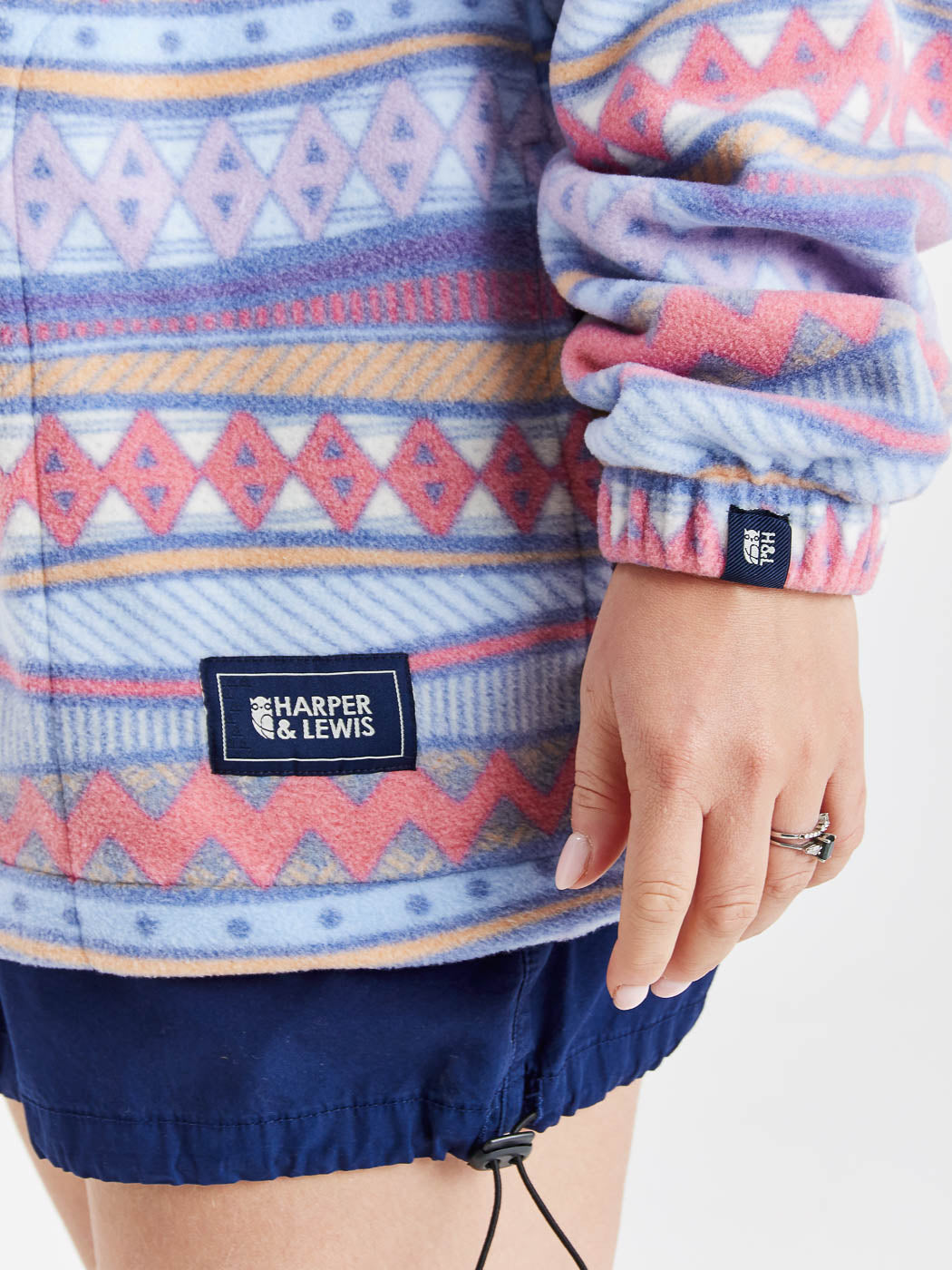 Summi Retro Pattern 1/4 Zip Fleece