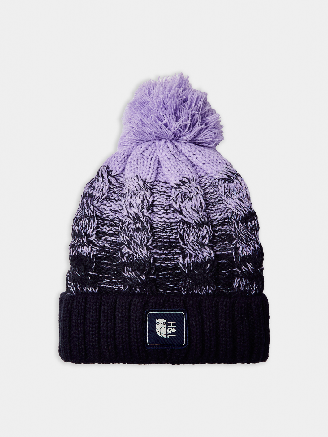 Solden Pom Pom Beanie Lavendel & Französisches Marineblau 