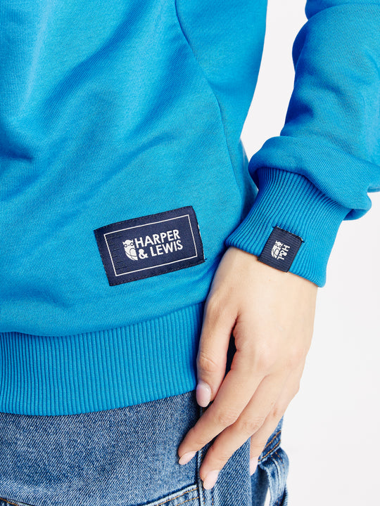 Sweet Pea 1/4 Zip Sweater Royal Blue
