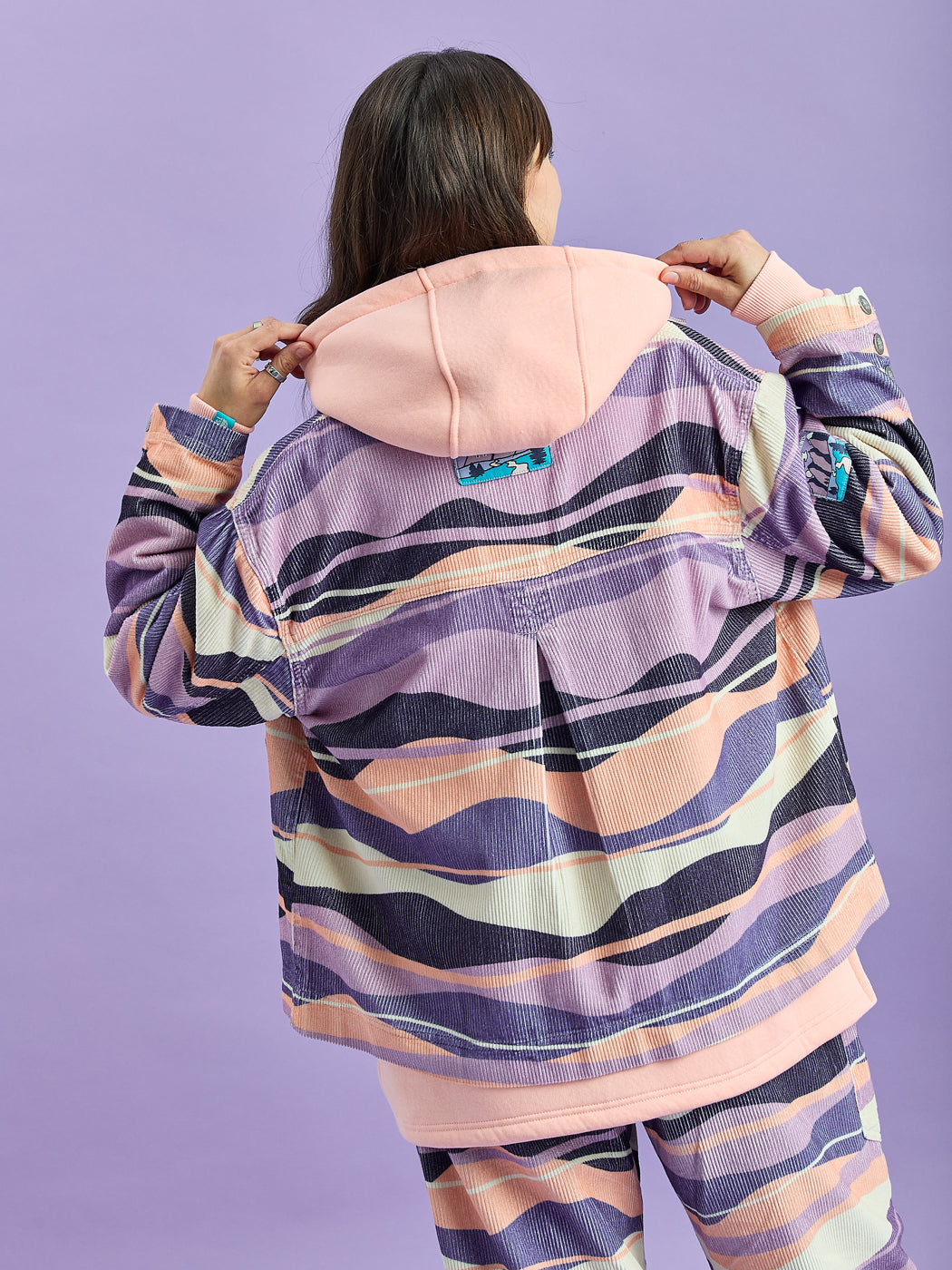 Kiki Retro Pattern Corduroy Jacket