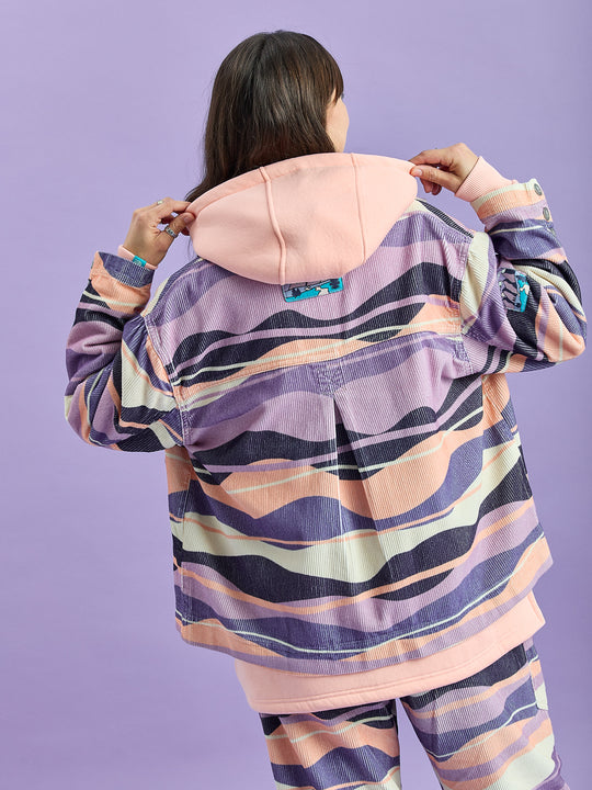 Kiki Retro Pattern Corduroy Jacket