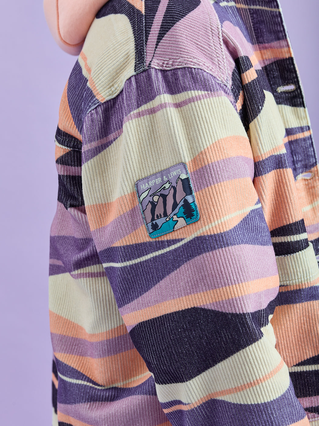 Kiki Retro Pattern Corduroy Jacket