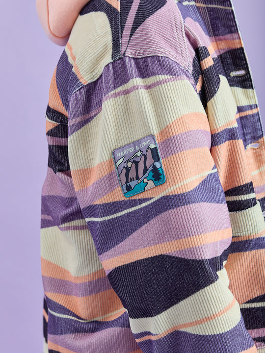 Kiki Retro Pattern Corduroy Jacket