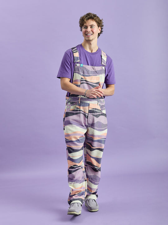 Lois Retro Pattern Corduroy Dungarees