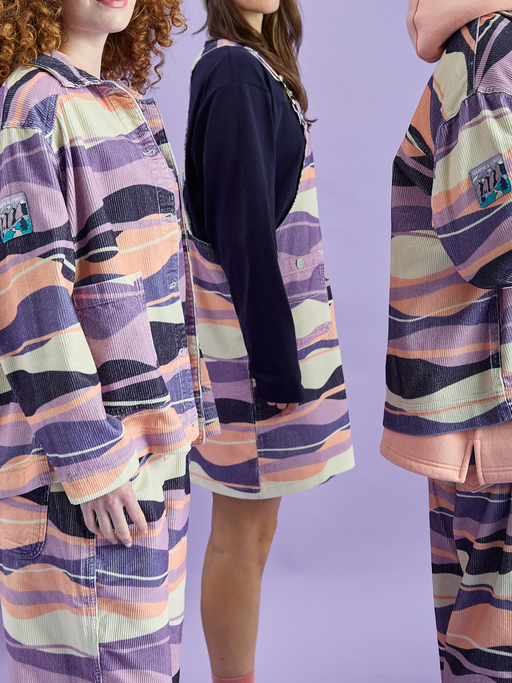 Kiki Retro Pattern Corduroy Jacket