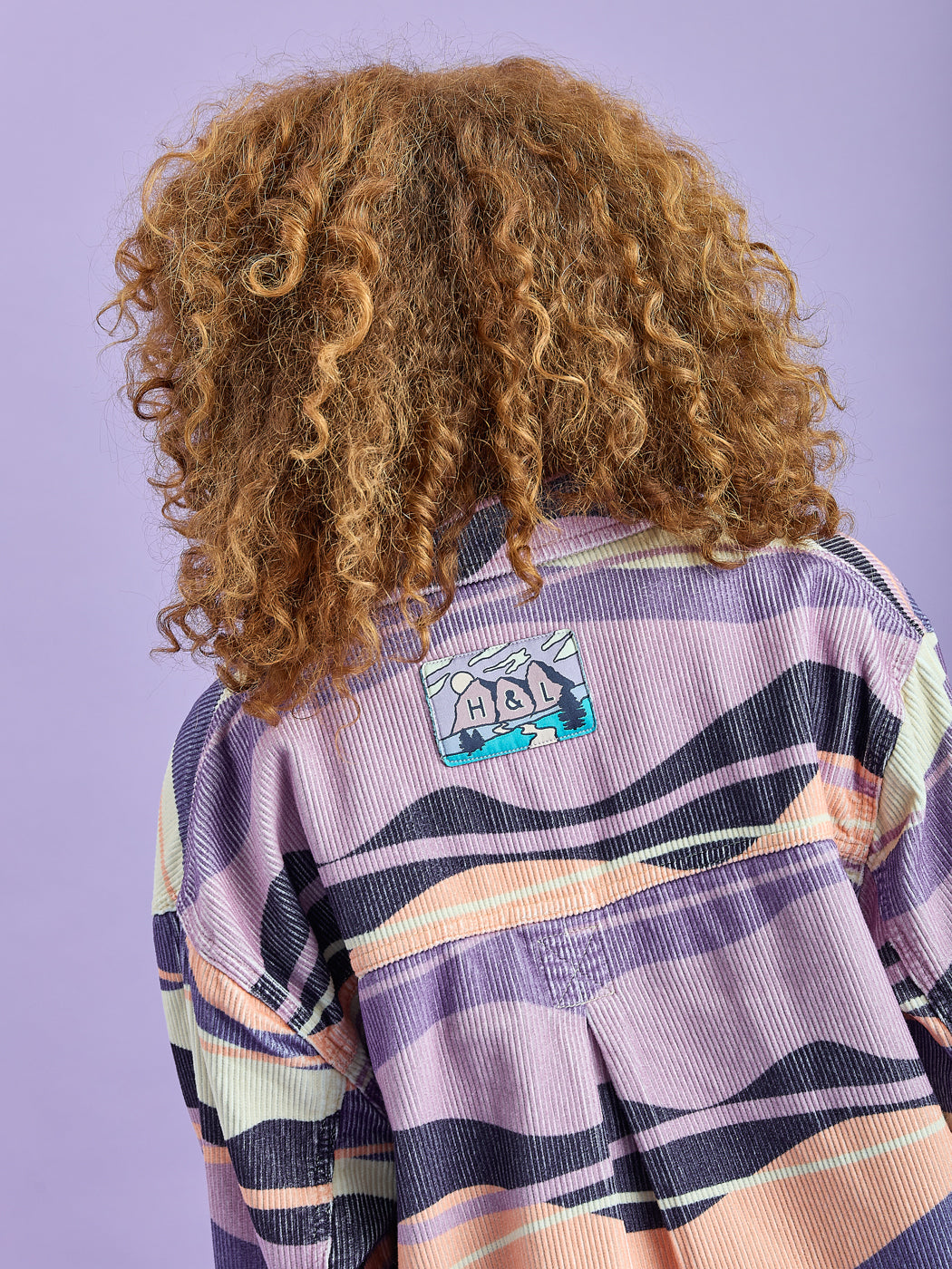 Kiki Retro Pattern Corduroy Jacket