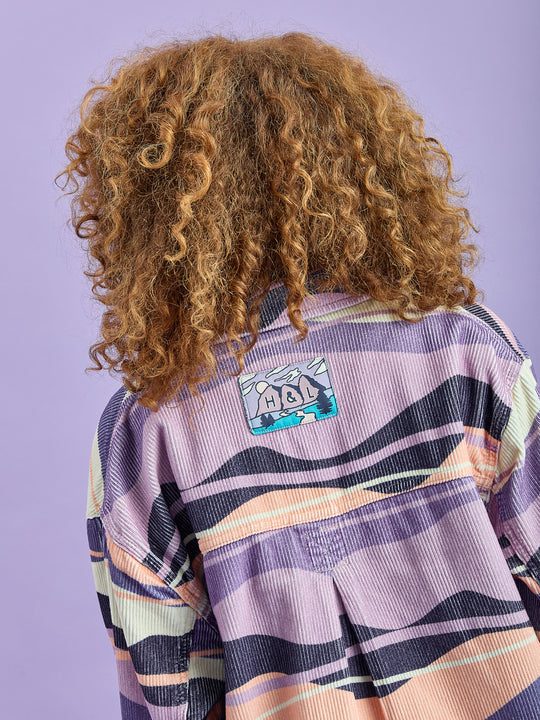 Kiki Retro Pattern Corduroy Jacket