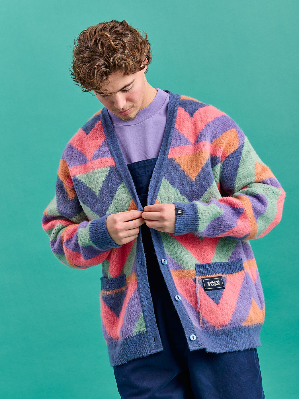 Blythe Strickjacke mit Retro-Muster
