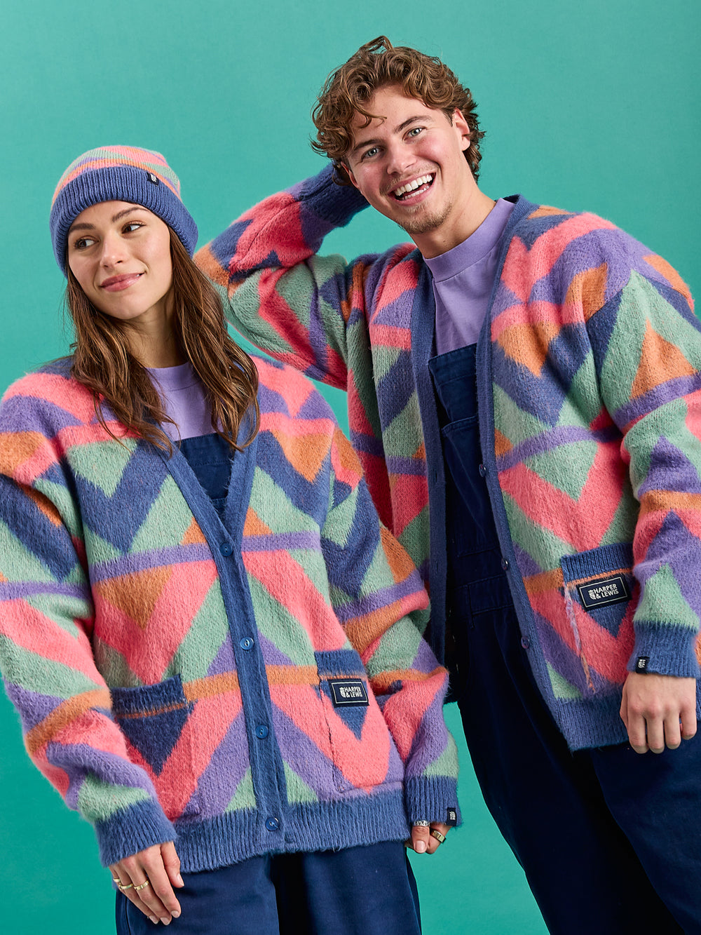 Blythe Strickjacke mit Retro-Muster