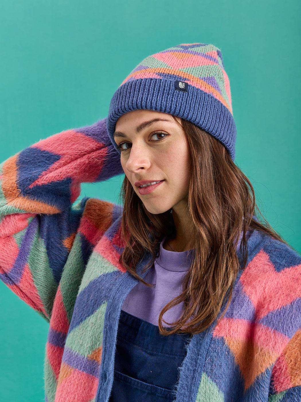 Blythe Strickjacke mit Retro-Muster