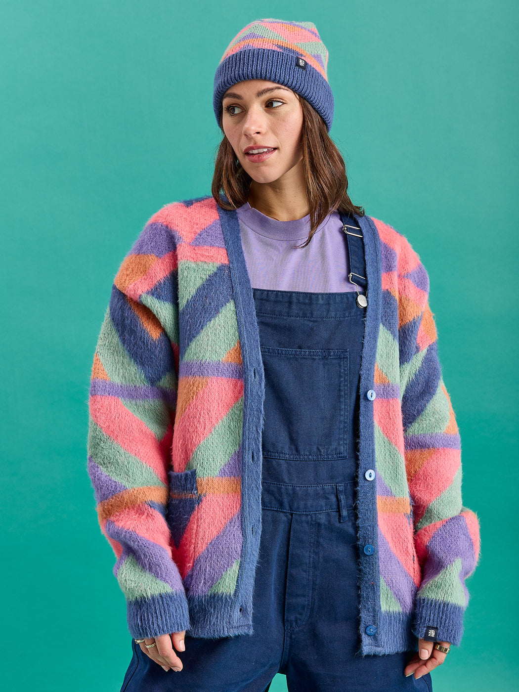 Blythe Strickjacke mit Retro-Muster