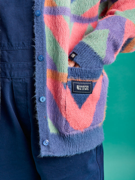 Blythe Strickjacke mit Retro-Muster