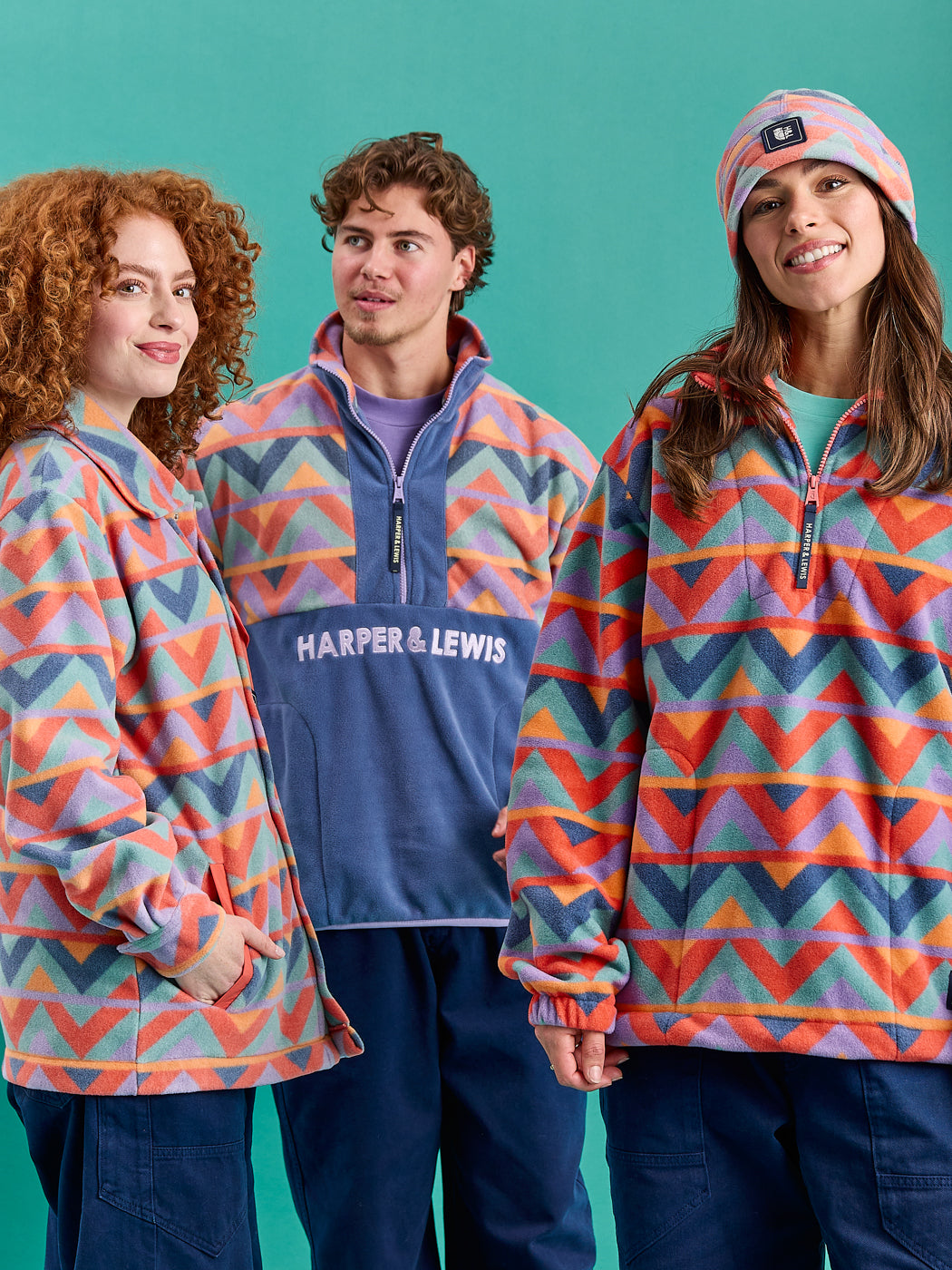 Greer Retro Pattern Fleece Shirt