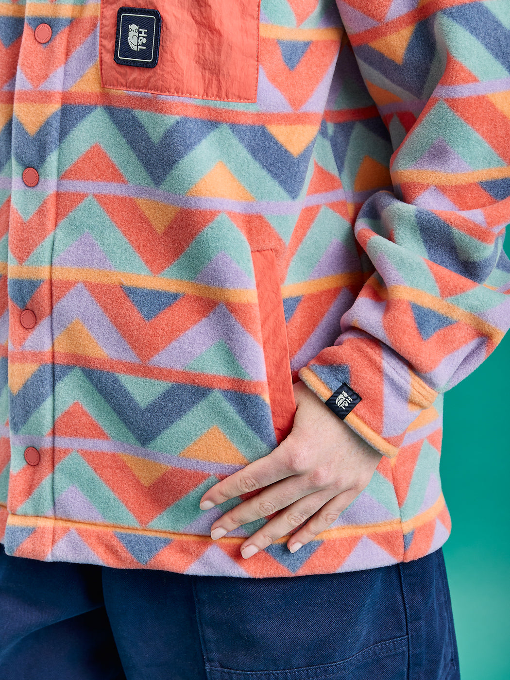 Greer Retro Pattern Fleece Shirt