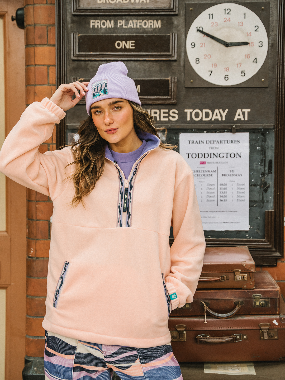 Kelsey Fleece mit 1/4-Reißverschluss, Marineblau